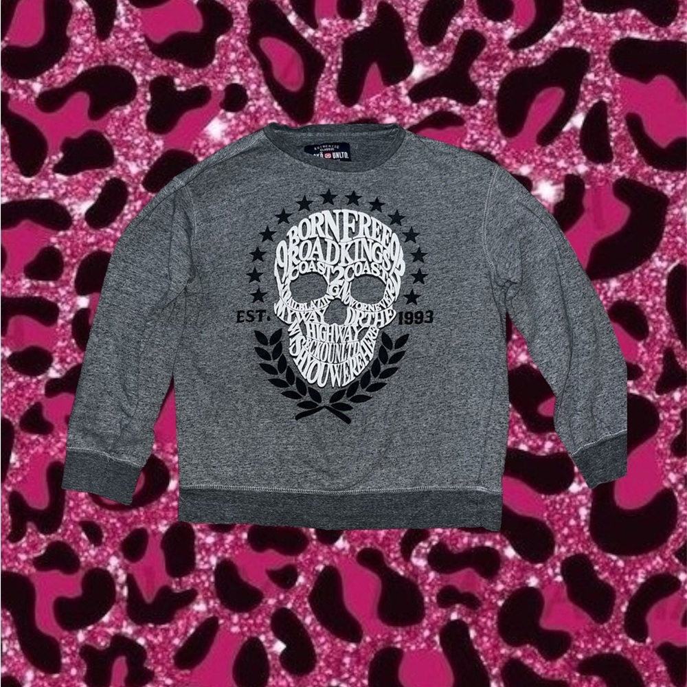 2010s Ecko Unltd. grey crewneck sweatshirt